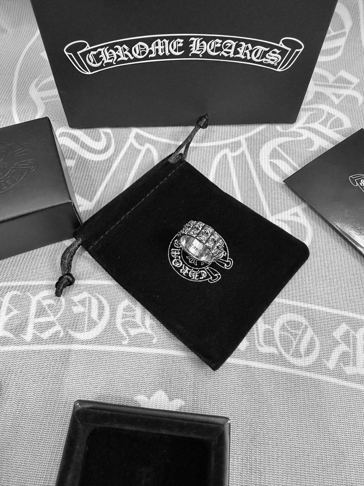 Signature Emblem Statement Ring in Polished Metal-Tone – Design 020 front product view