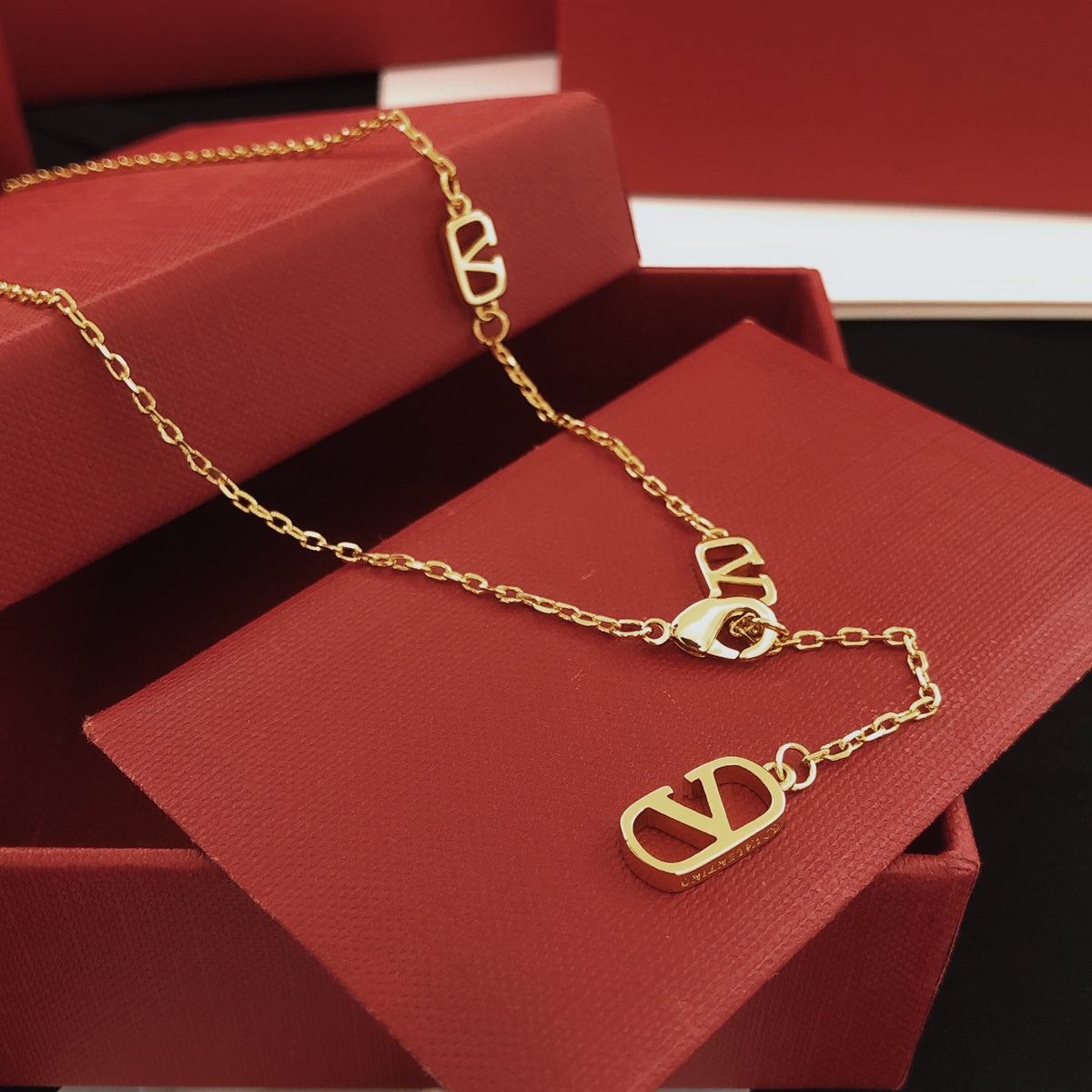 Bow Crystal-Accent Pendant Necklace detail view
