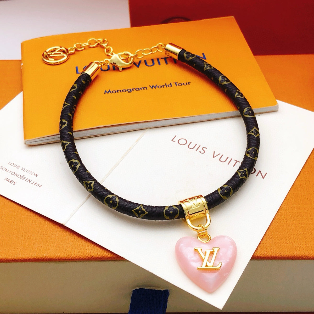 Heart Bangle in Gold-Tone – Design 001 front product view
