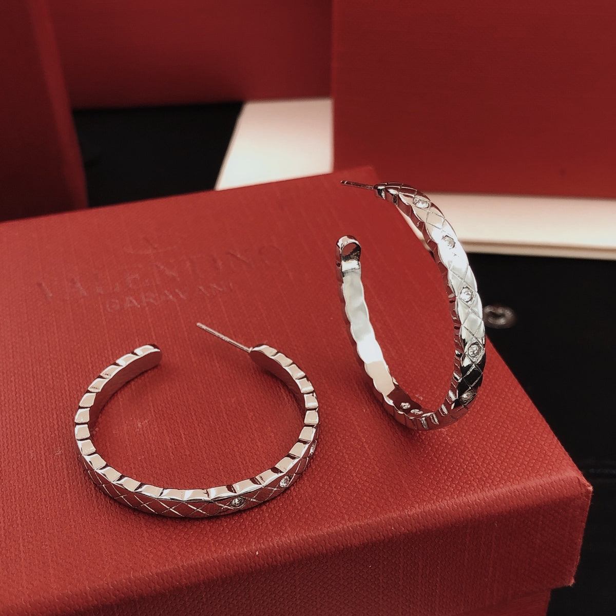 Moon Statement Earrings in Gold-Tone – Design 001 main product view