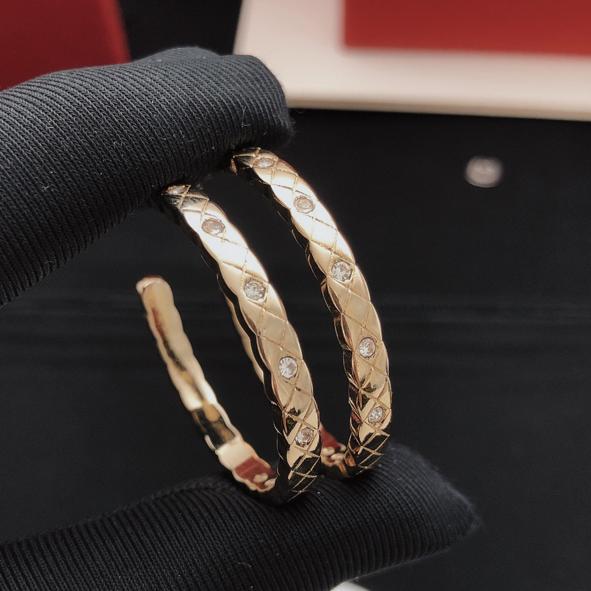 Moon Statement Earrings in Gold-Tone – Design 002 main product view