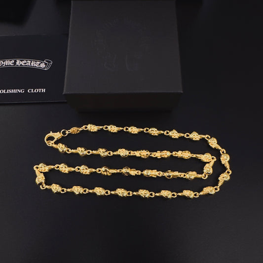Gothic Emblem Pendant Necklace in Gold-Tone main product view