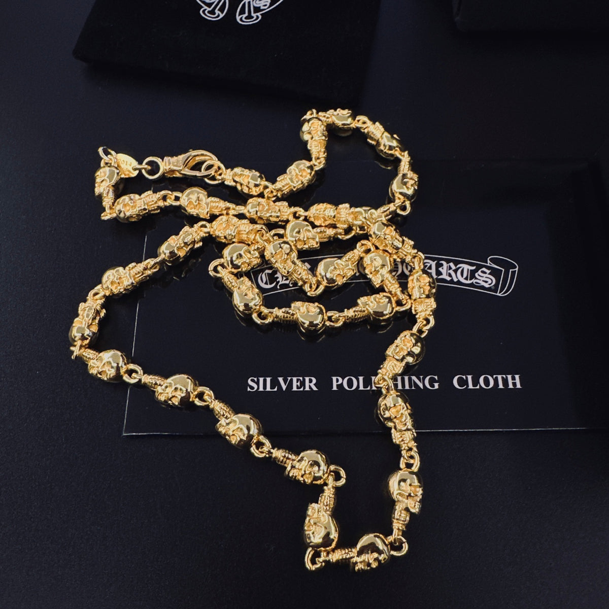 Signature Emblem Pendant Necklace in Gold-Tone – Design 008 main product view