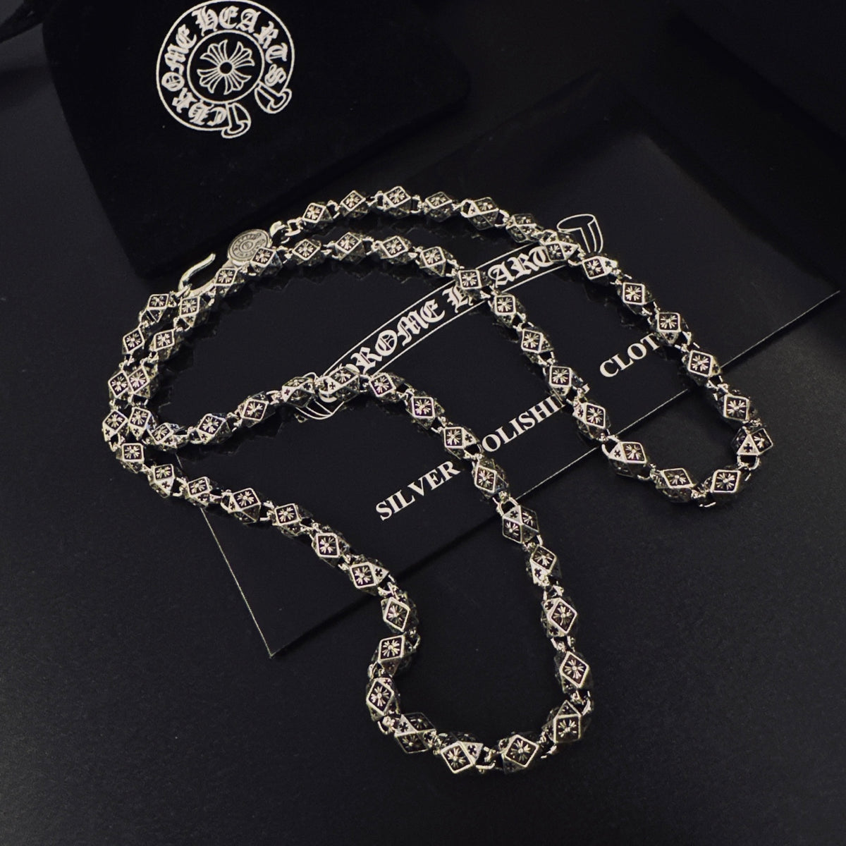 Gothic Emblem Pendant Necklace in Metal-Tone – Design 07 main product view