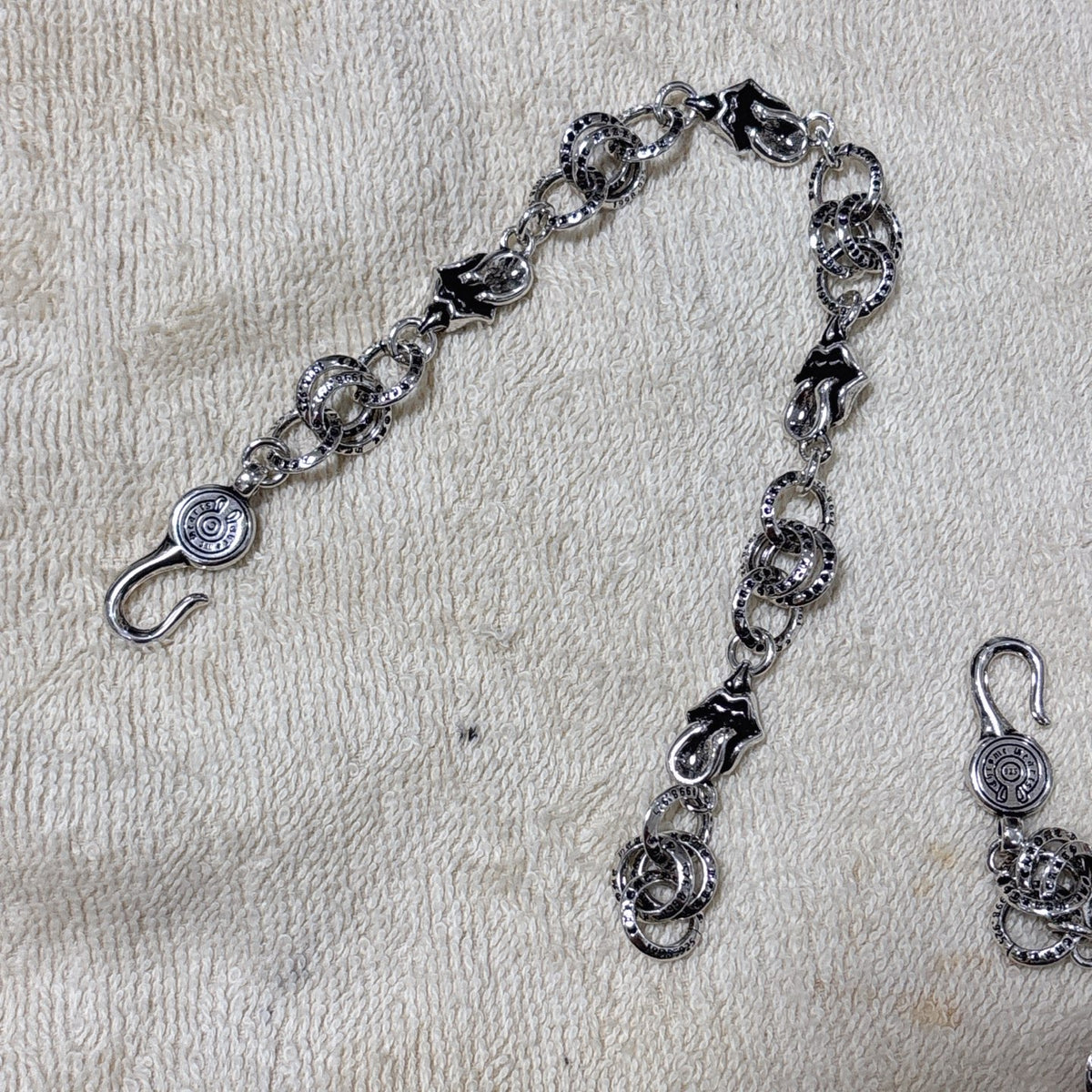 Gothic Emblem Statement Bracelet in Metal-Tone – Design 09 detail view
