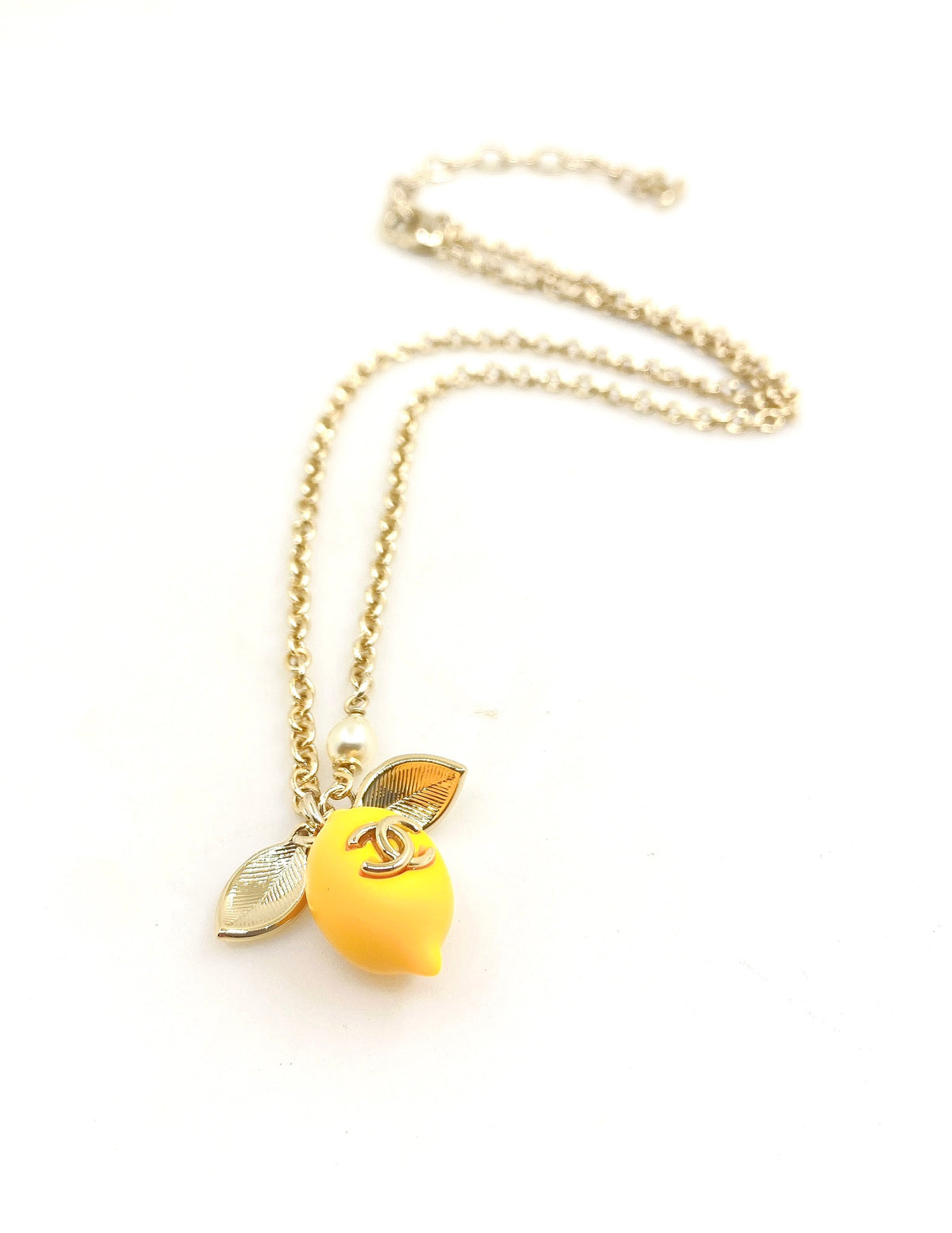 Signature Emblem Pendant Necklace in Gold-Tone – Design 031 main product view