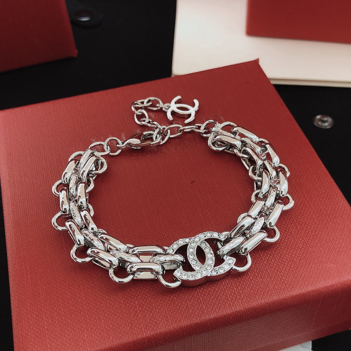 Signature Emblem Bracelet in Silver-Tone main product view