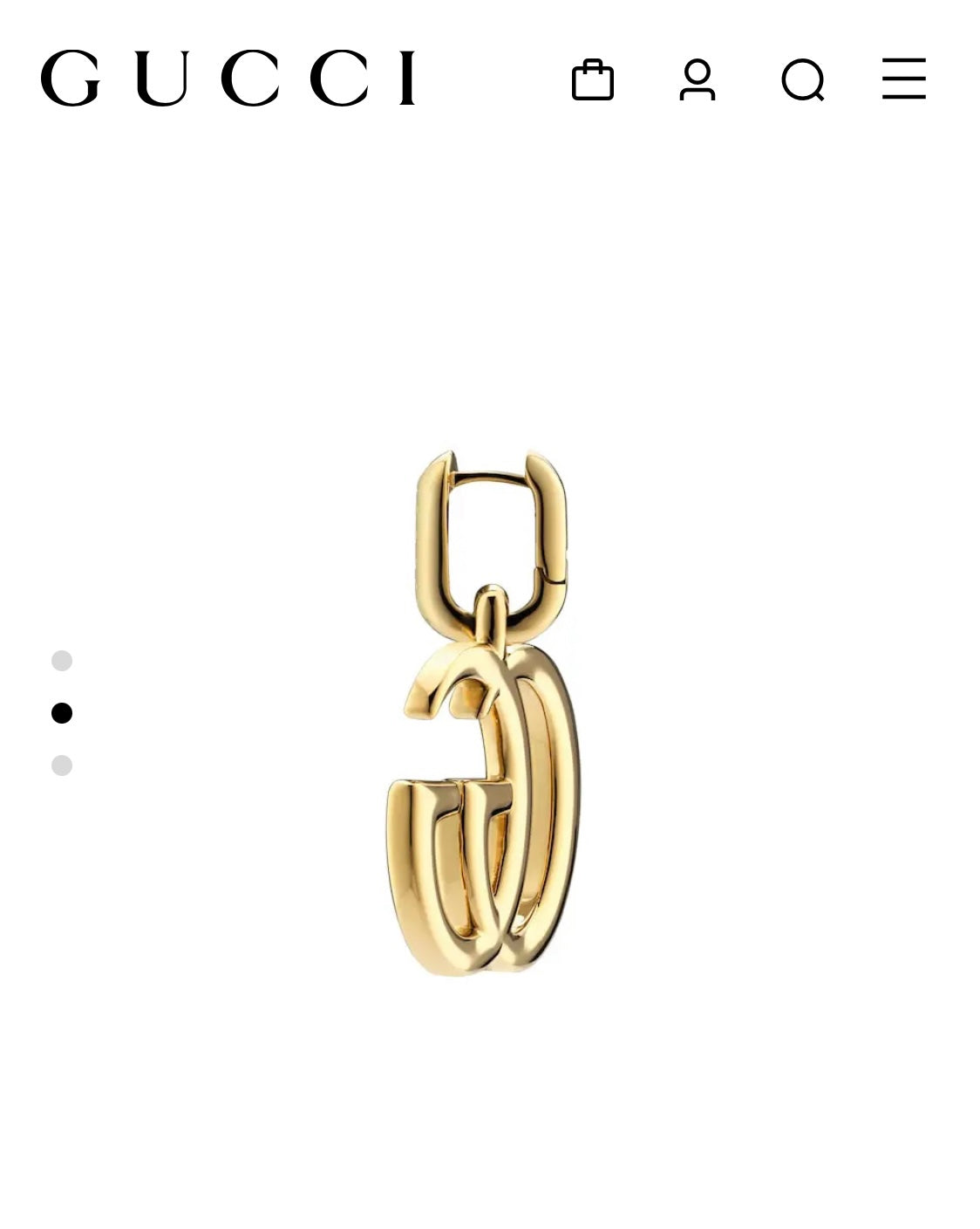 Double-G Emblem Statement Earrings in Gold-Tone – Vintage Detail – Design 002 close-up detail