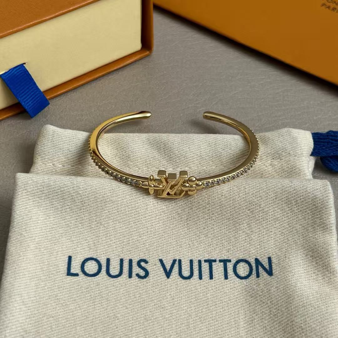 Letter Emblem Bangle in Polished Metal-Tone – Design 003 main product view