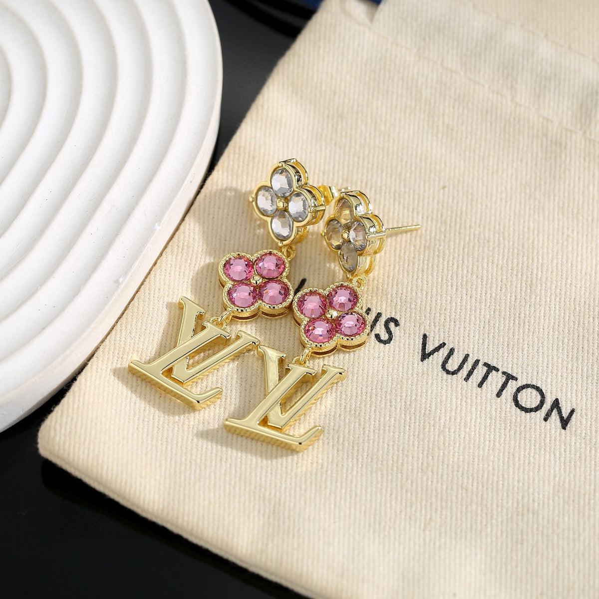 Letter Emblem Brooch in Polished Metal-Tone – Design 004 front product view