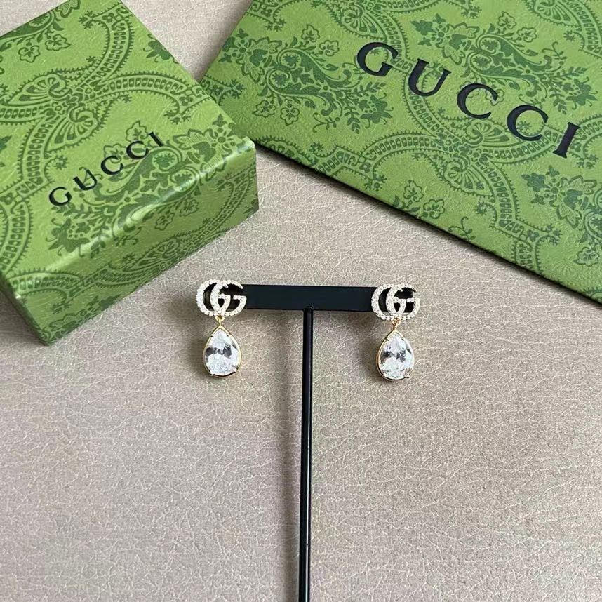 Geometric Emblem Stud Earrings in Polished Metal-Tone – Design 030 front product view