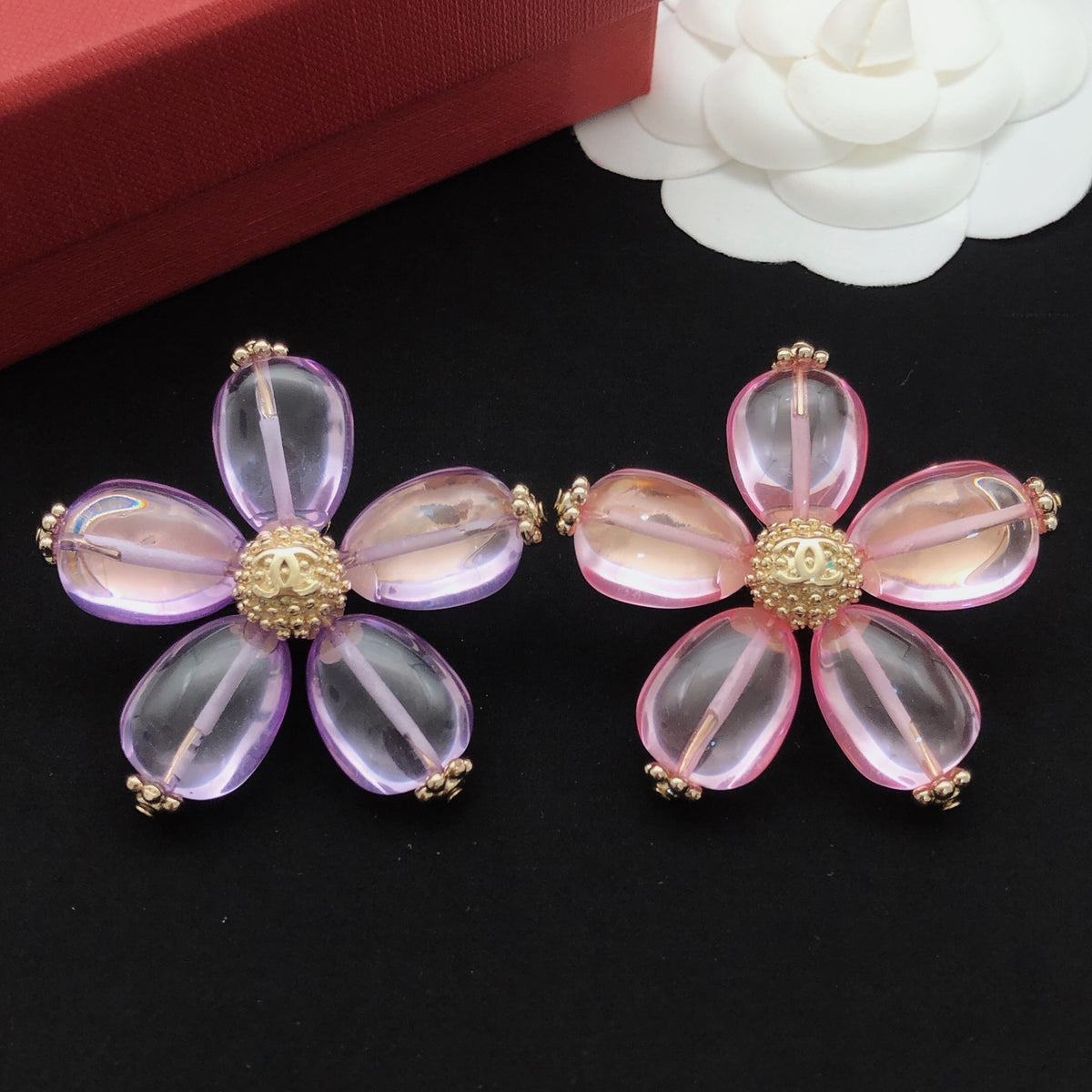 Floral Brooch in Gold-Tone front product view
