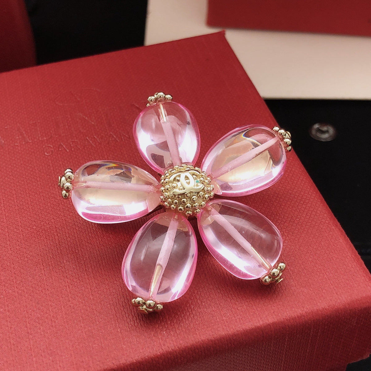 Floral Brooch in Gold-Tone main product view