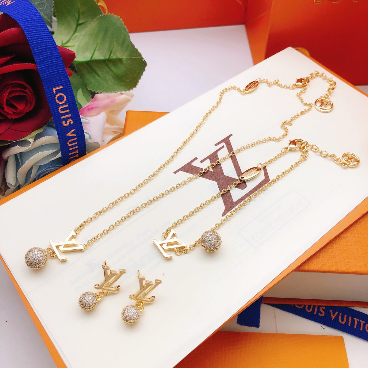 Geometric Emblem Stud Earrings in Gold-Tone – Design 013 main product view