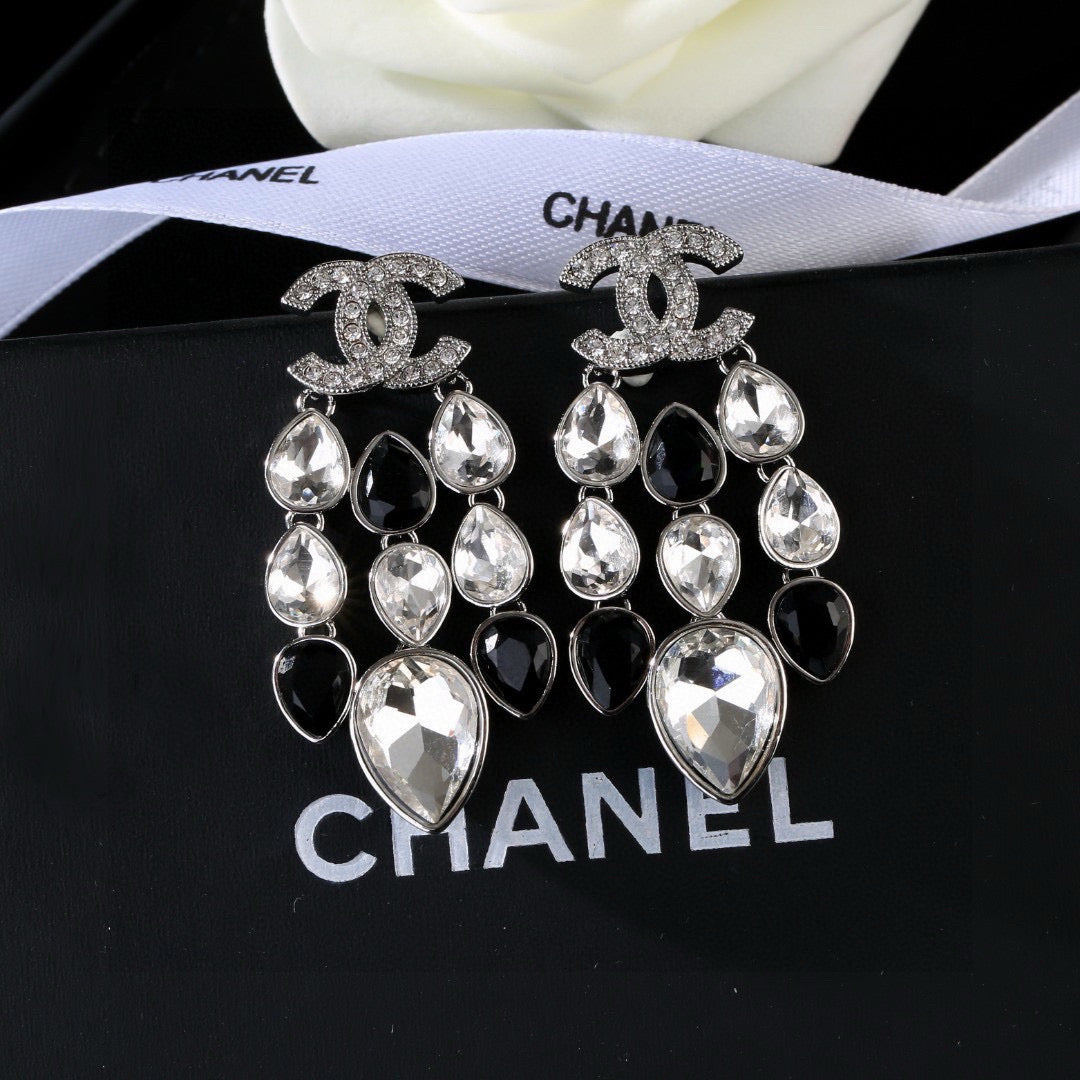 Signature Emblem Crystal-Accent Stud Earrings – Design 023 main product view