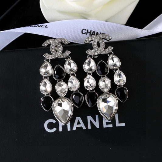 Signature Emblem Crystal-Accent Stud Earrings – Design 023 main product view