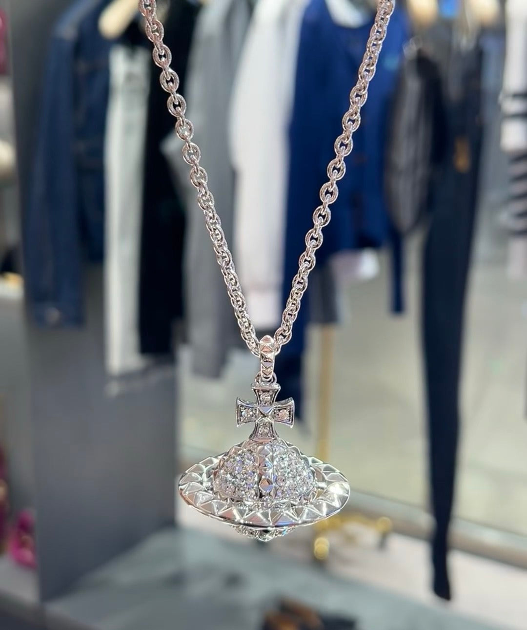 Orb Jewelry Accessory in Polished Metal-Tone – Large front product view