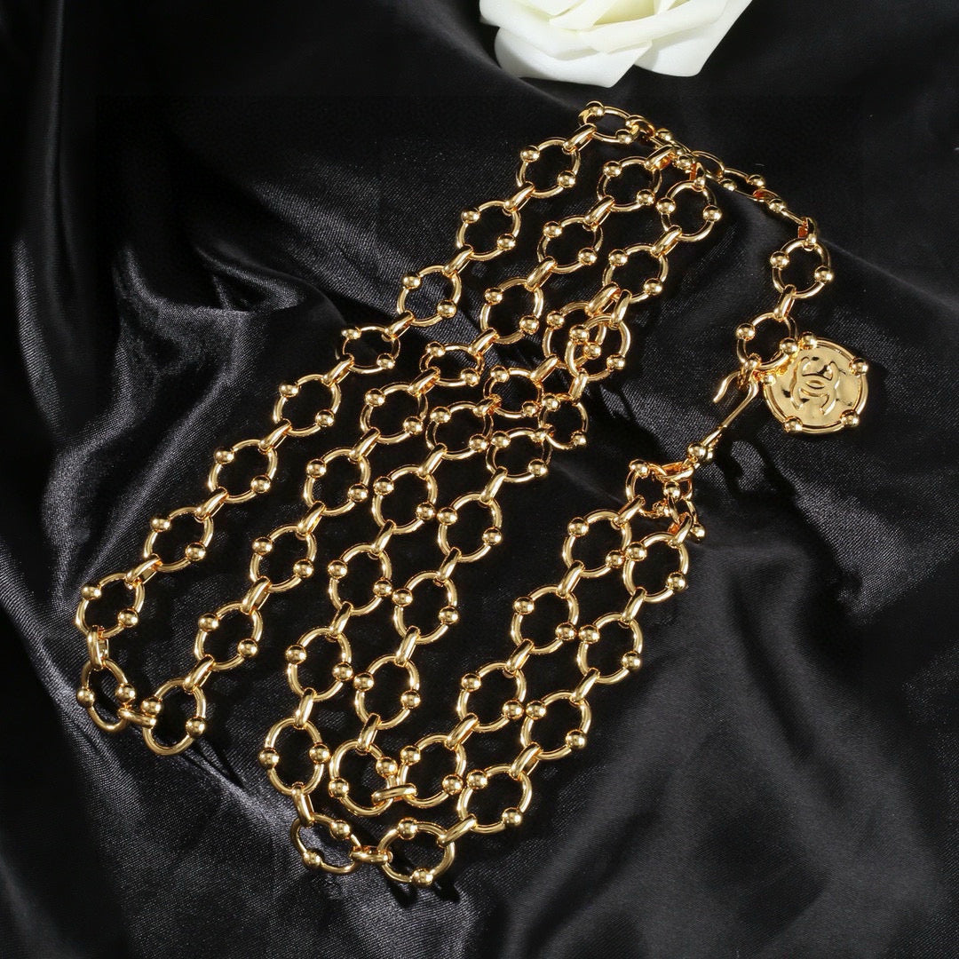 Signature Emblem Jewelry Accessory in Polished Metal-Tone – Design 053 styled product view