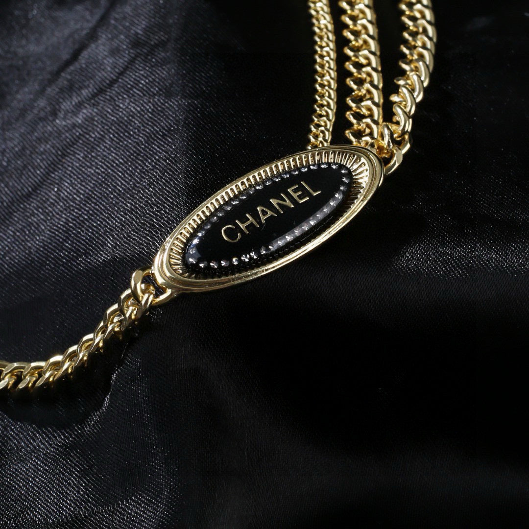 Signature Emblem Jewelry Accessory in Polished Metal-Tone – Design 051 styled product view