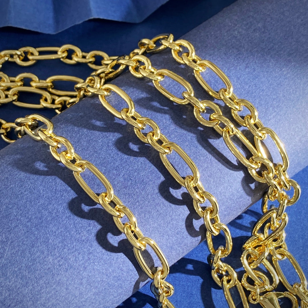 Chain Pendant Necklace in Gold-Tone – Horsebit Detail main product view