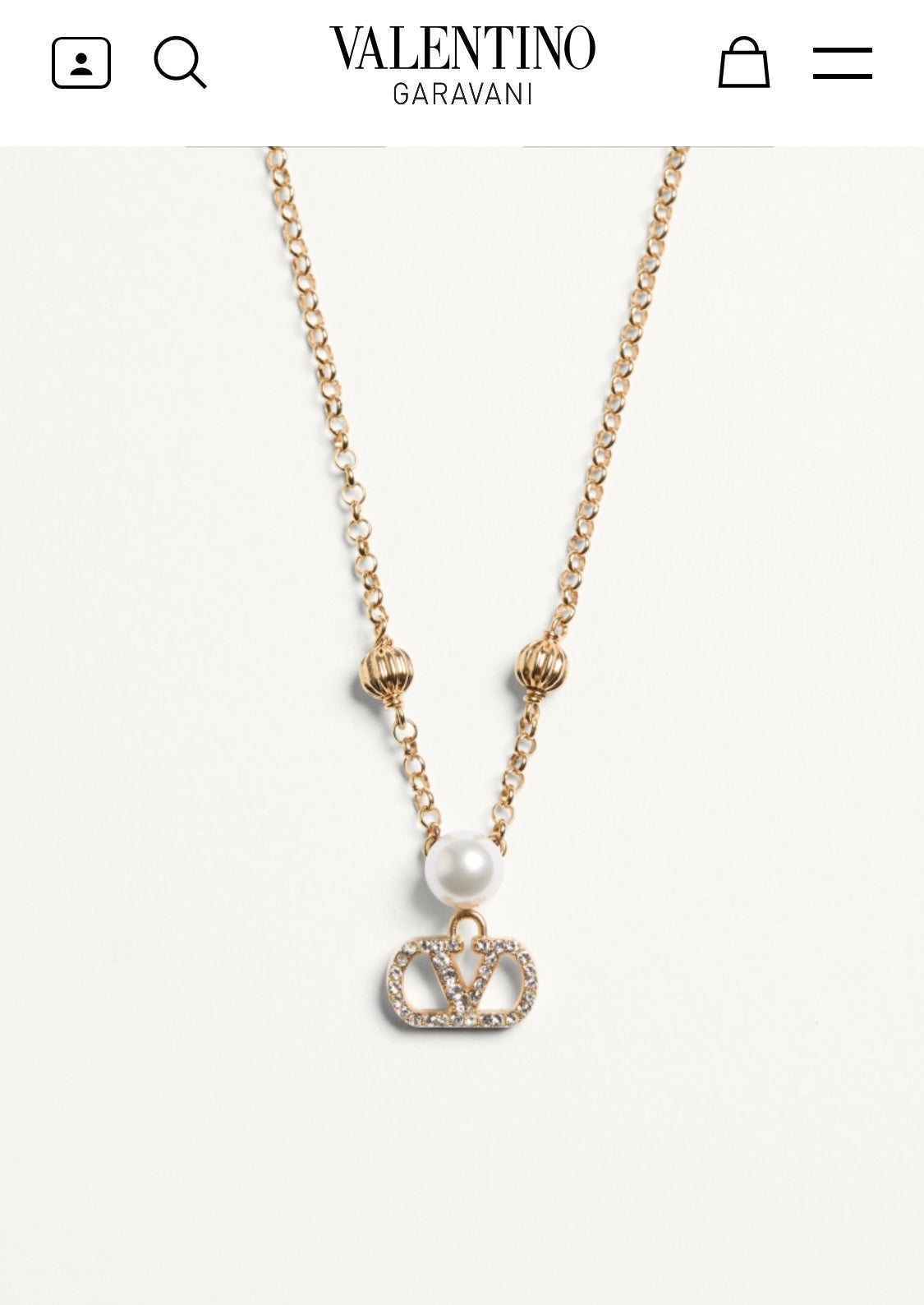 V Emblem Jewelry Accessory – White – Design 03 front view