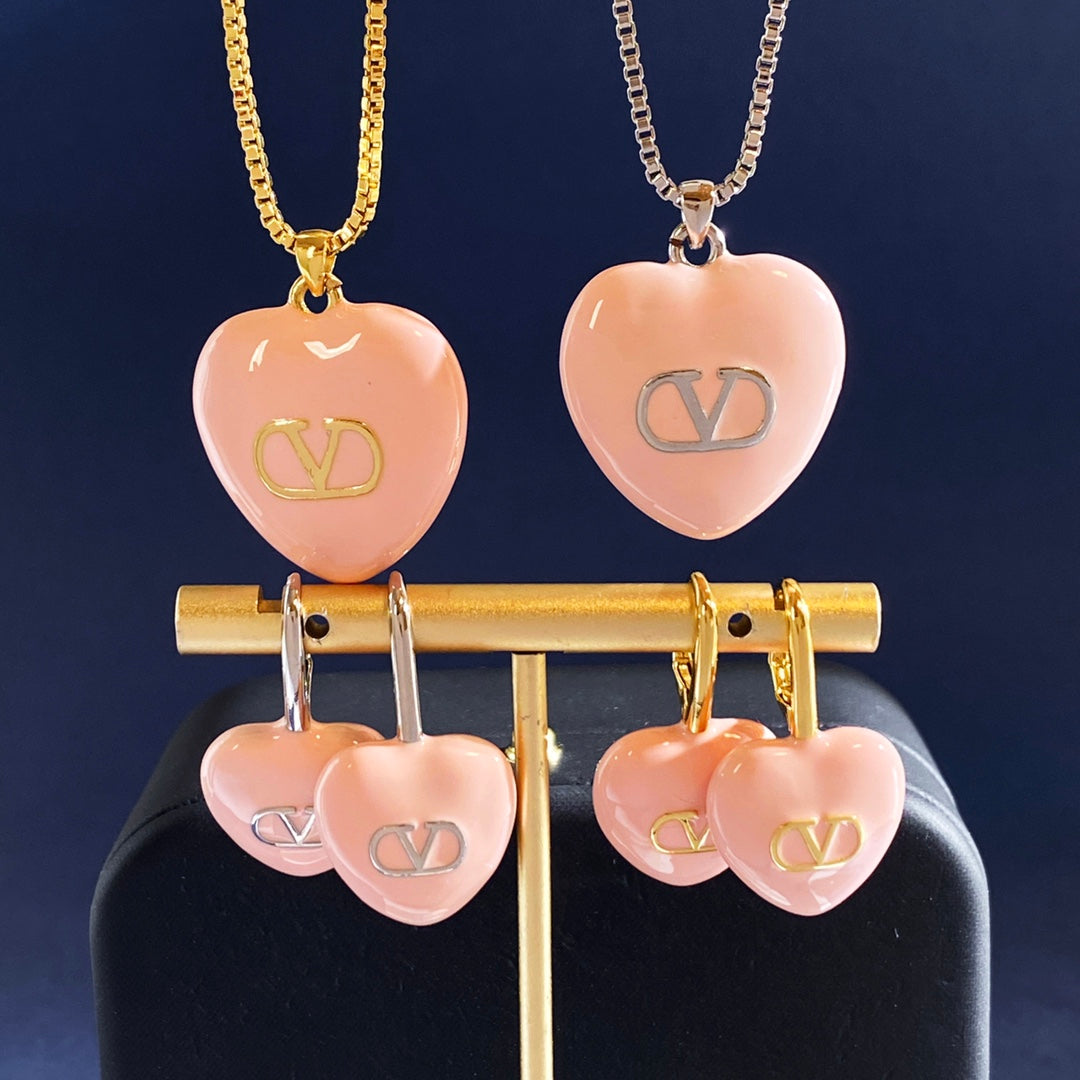 V Emblem Statement Earrings in Gold-Tone detail view