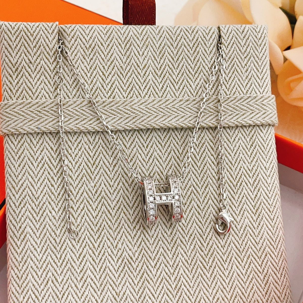Letter Pendant Necklace in Silver-Tone main product view