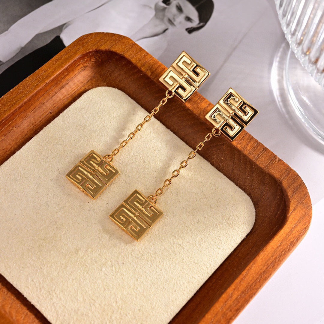 Infinity Drop Stud Earrings – Design 02 styled detail