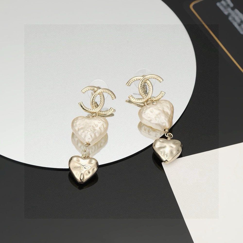 Signature Emblem Stud Earrings in Gold-Tone – Design 007 main product view