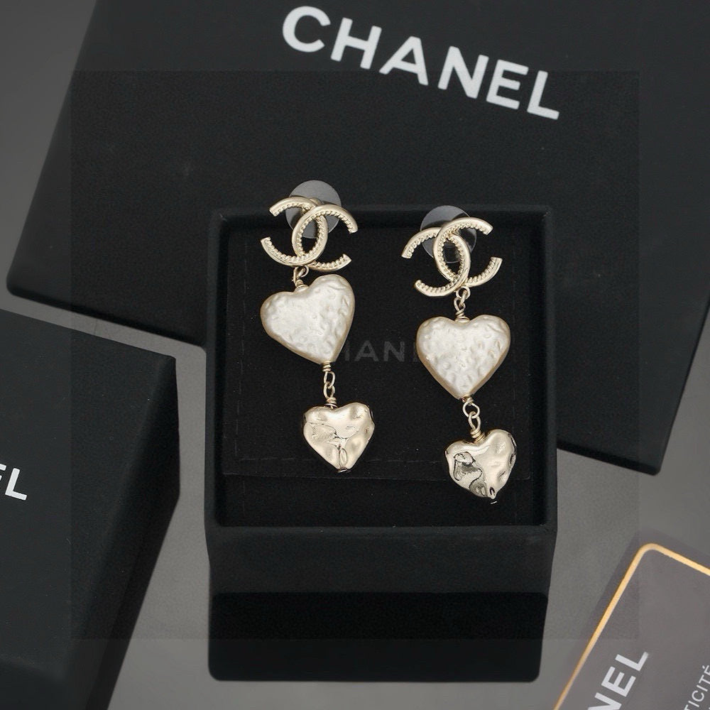 Signature Emblem Stud Earrings in Gold-Tone – Design 007 side detail