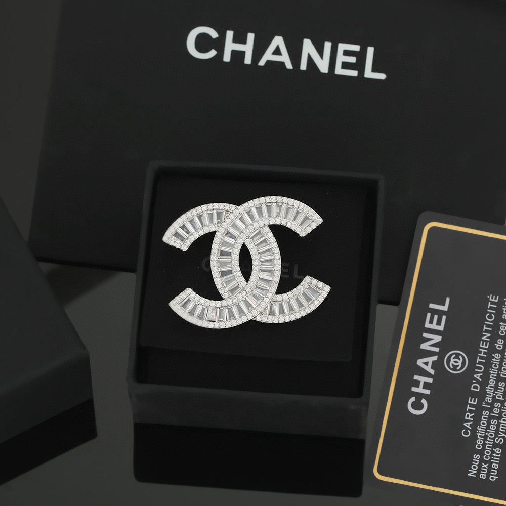 Signature Emblem Brooch in Polished Metal-Tone – Design 007 main product view