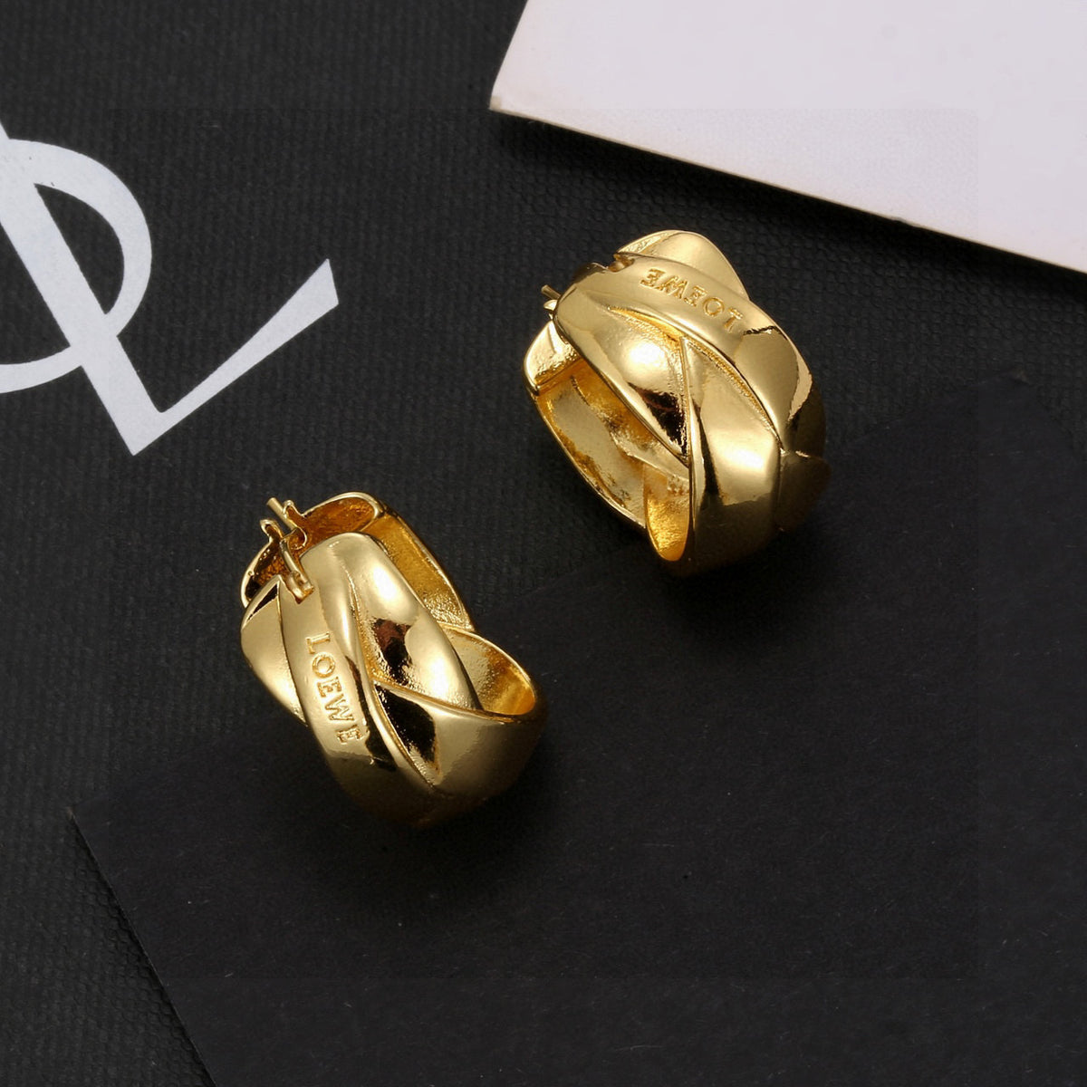 Graphic Emblem Jewelry Accessory in Gold-Tone – Design 01 main product view