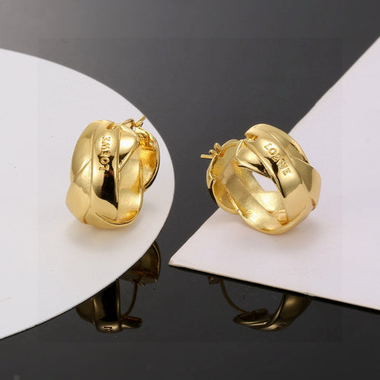 Graphic Emblem Jewelry Accessory in Gold-Tone – Design 01 main product view