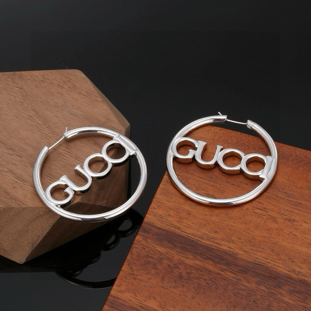 Geometric Emblem Pendant Necklace in Polished Metal-Tone – Design 003 front product view