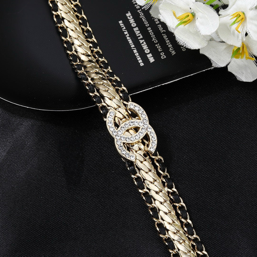 Signature Emblem Jewelry Accessory in Polished Metal-Tone – Design 007 close-up detail
