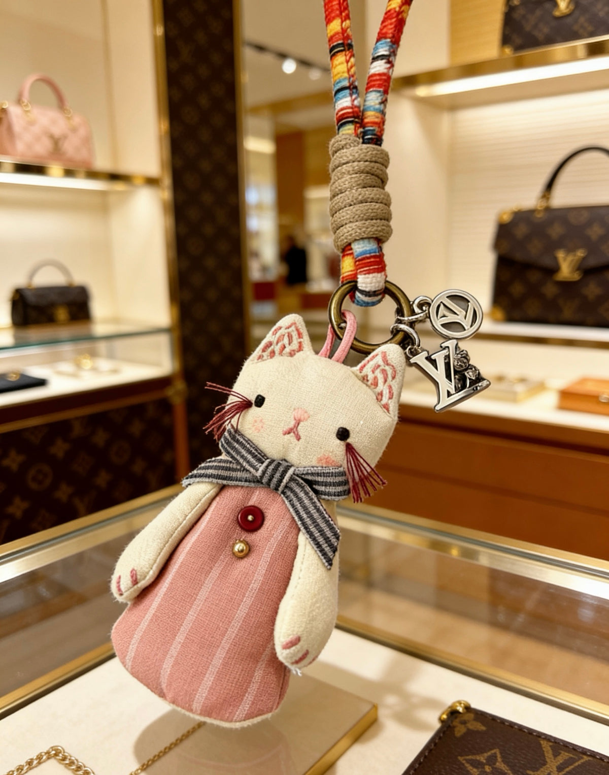 Bag Motif Keychain – Bag Detail – Design 006 side detail