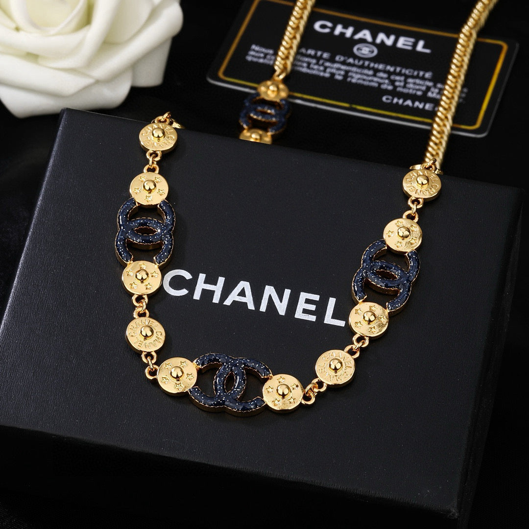 Signature Emblem Jewelry Accessory in Polished Metal-Tone – Design 029 front product view
