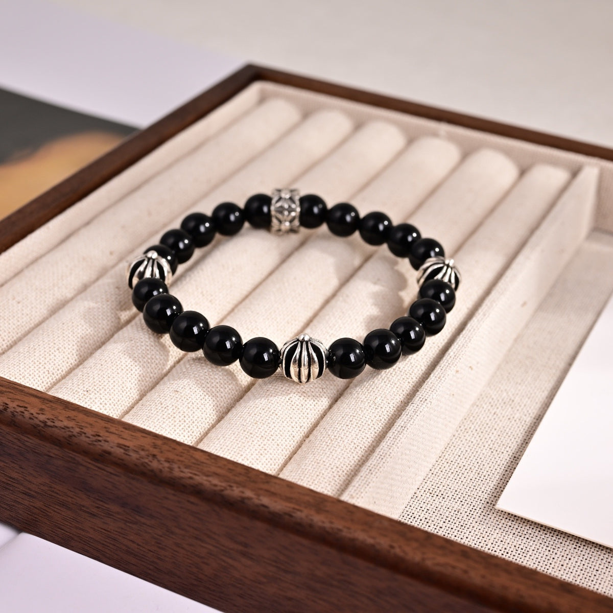 Cross Statement Bracelet in Metal-Tone – Design 12 side detail