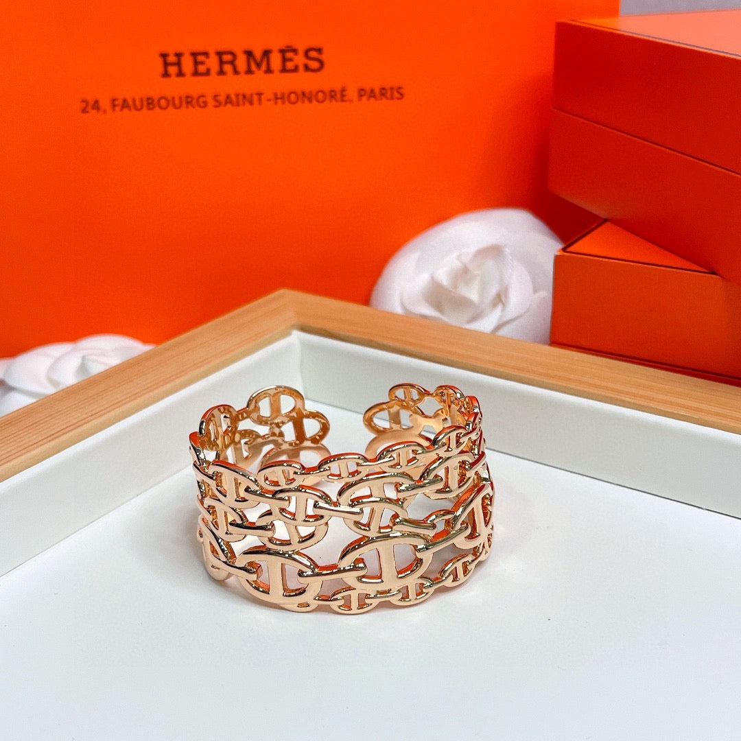 Toggle Bangle in Polished Metal-Tone front product view
