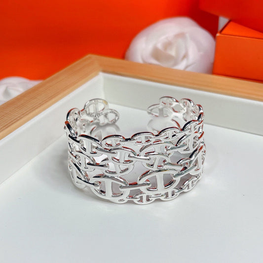 Toggle Bangle in Polished Metal-Tone main product view