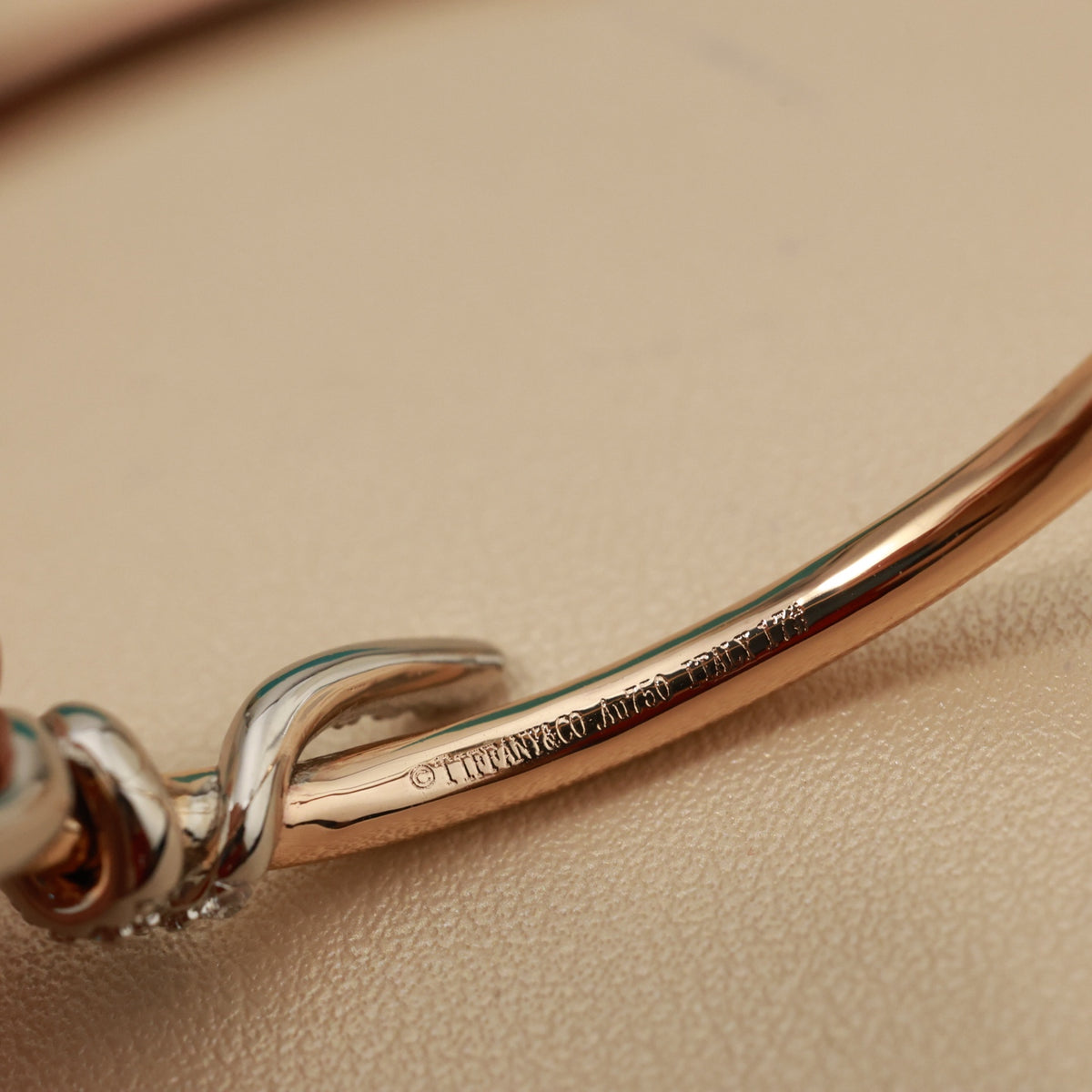 Knot Bangle in Gold-Tone front product view