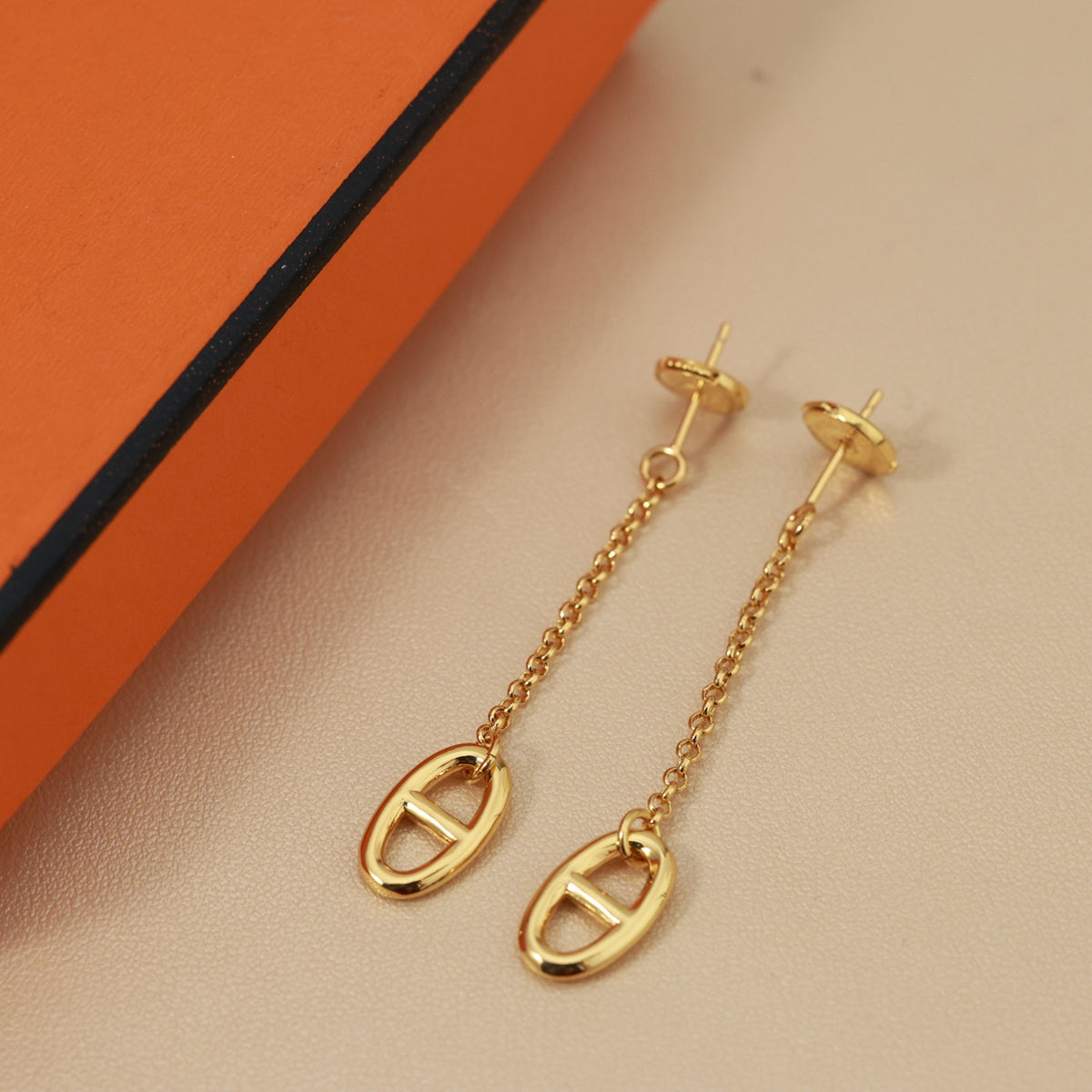 Toggle Stud Earrings in Polished Metal-Tone – Toggle Detail styled product view