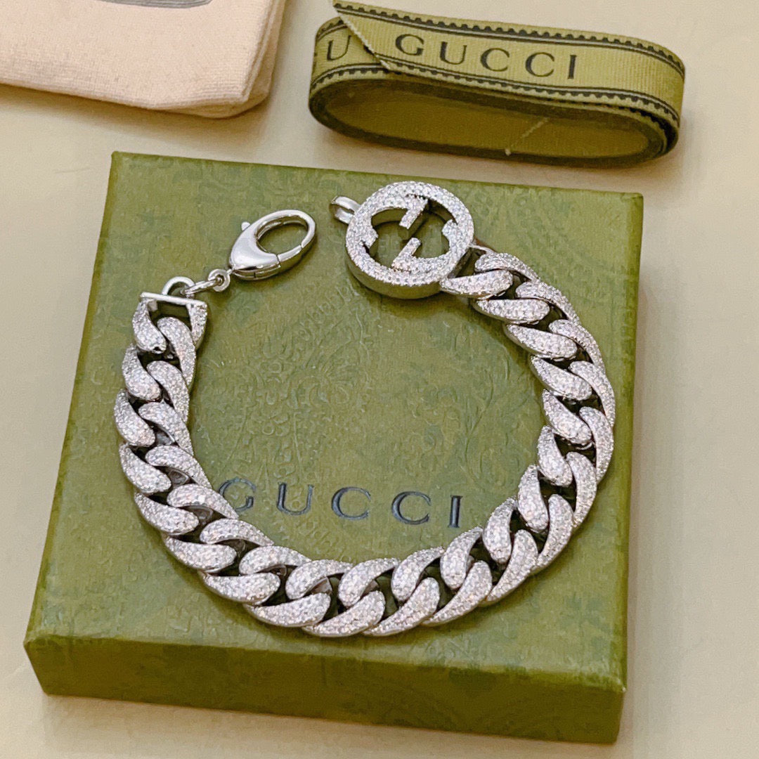 Floral Bracelet in Polished Metal-Tone – Design 006 main product view