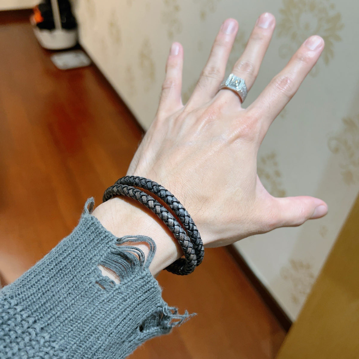 Horse Braided Bracelet in Gold-Tone – Braided Detail main product view