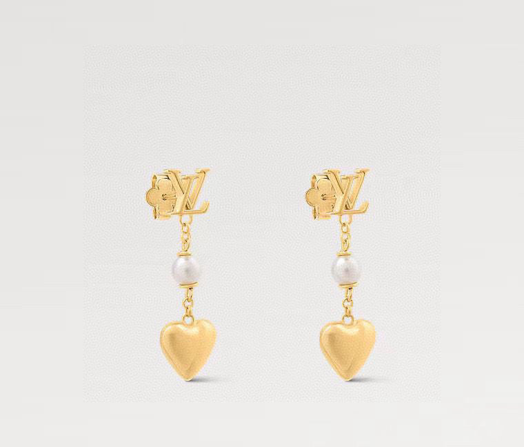 Geometric Emblem Stud Earrings in Polished Metal-Tone – Design 014 front product view
