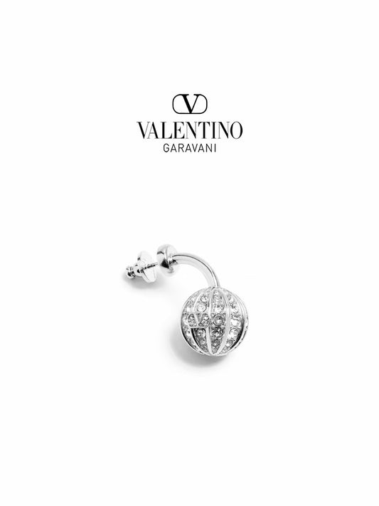 Signature Emblem Statement Earrings in Polished Metal-Tone – Design 01 main product view