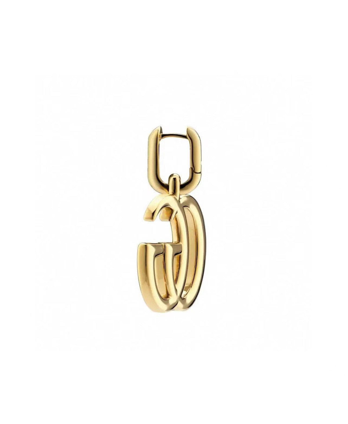 Geometric Emblem Stud Earrings in Polished Metal-Tone – Design 022 side detail