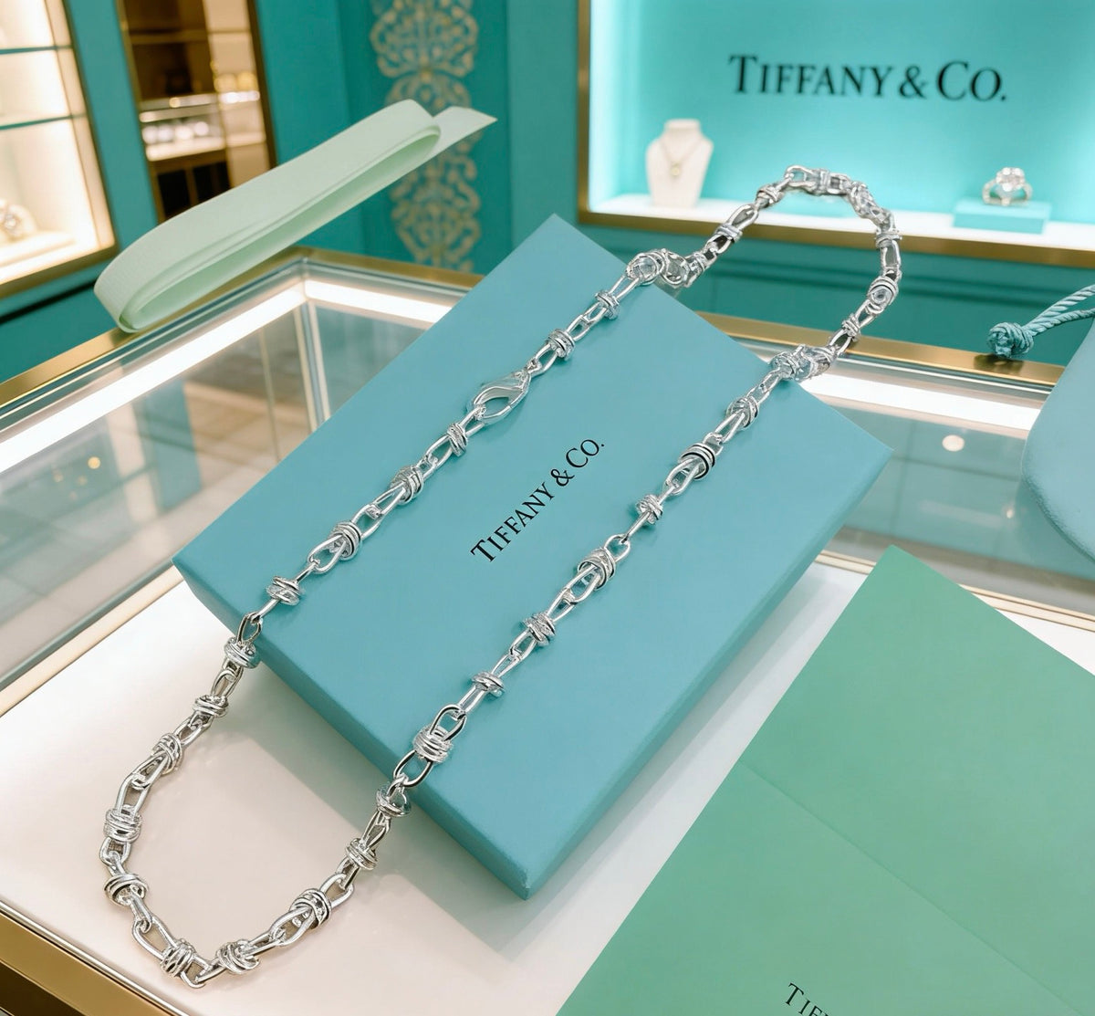 Signature Motif Bracelet in Silver-Tone – Vintage Detail – Design 26 styled product view
