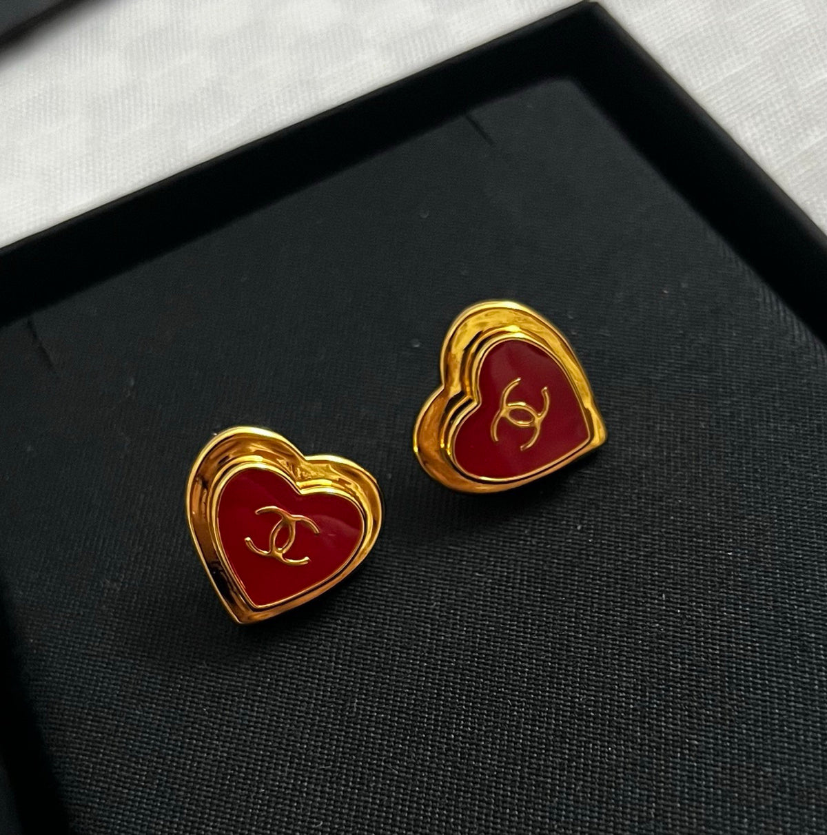 Double-C Emblem Pendant Necklace in Polished Metal-Tone – Design 018 front product view