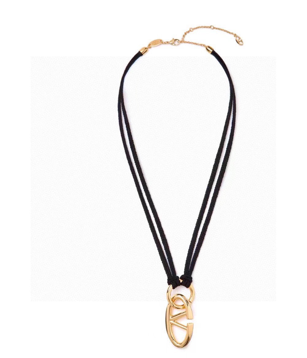 Signature Emblem Pendant Necklace in Polished Metal-Tone – Design 01 front view